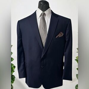 Jos. A. Bank Dark Blue Striped Blazer lots of Class and Style.